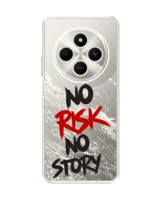 Etui do Xiaomi POCO C75 przeźroczyste, silikonowe Flexi, Positive Vibes, No Risk No Story