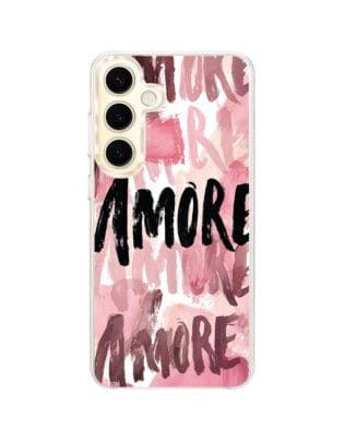 Etui do Samsung Galaxy S24 Plus z MagSafe przeźroczyste, silikonowe Flexi, Positive Vibes, Amore Amore