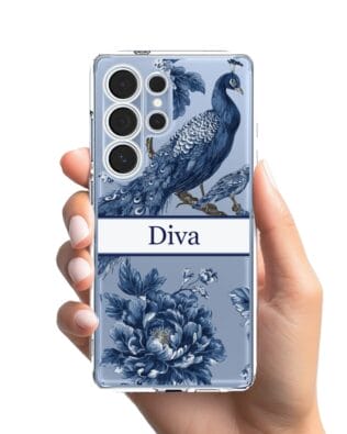 Etui do Samsung Galaxy S25 Ultra przeźroczyste, silikonowe Flexi, Mystic, Diva Peacock