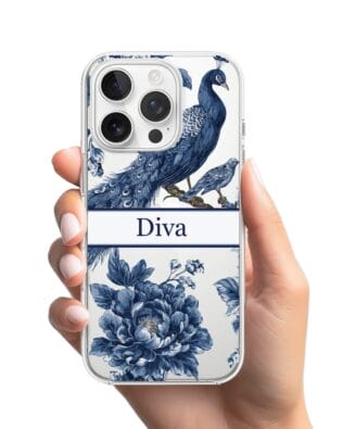 Etui do iPhone 13 Pro Max przeźroczyste, silikonowe Flexi, Mystic, Diva Peacock
