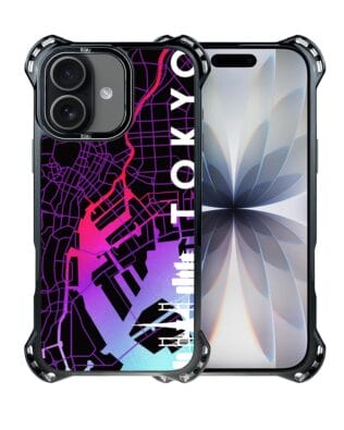 Etui do iPhone 17 IBIZU DropGuard Ultra z MagSafe, mapy świata, Tokyo