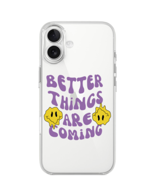 Etui do iPhone 17 przeźroczyste, silikonowe Flexi, better things are coming