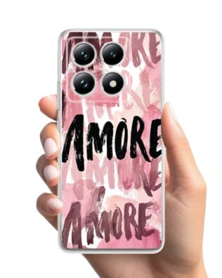 Etui do Xiaomi 14T przeźroczyste, silikonowe Flexi, Positive Vibes, Amore Amore