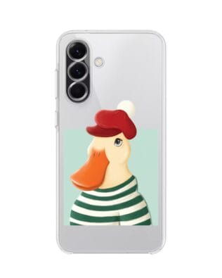 Etui do Samsung Galaxy A56 5G przeźroczyste, silikonowe Flexi, kaczuszka