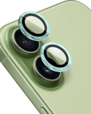 Metalowa osłona obiektywu aparatu ze szkła hartowanego 9H do iPhone 17, 1 zestaw, zielona