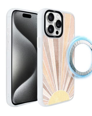 Etui do iPhone 15 Pro IBIZU DropGuard Matt z MagSafe, Boho, Wschód słońca