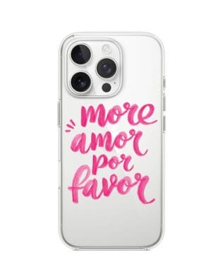 Etui do iPhone 14 Pro Max przeźroczyste, silikonowe Flexi, Positive Vibes, More amore per favore