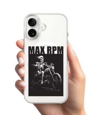 Etui do iPhone 16 Plus z MagSafe przeźroczyste, silikonowe Flexi, Bikers, Ghost Rider