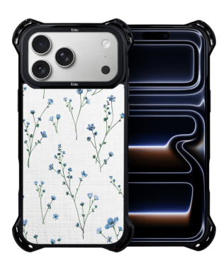 Etui do iPhone 17 Pro Max IBIZU DropGuard Ultra z MagSafe, Pastel Bloom, Niebieski sen