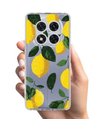 Etui do Xiaomi Redmi Note 14 Pro 4G przeźroczyste, silikonowe Flexi, Italian Summer, Cytrynowe