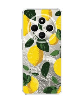 Etui do Xiaomi POCO C75 przeźroczyste, silikonowe Flexi, Italian Summer, Cytrynowe