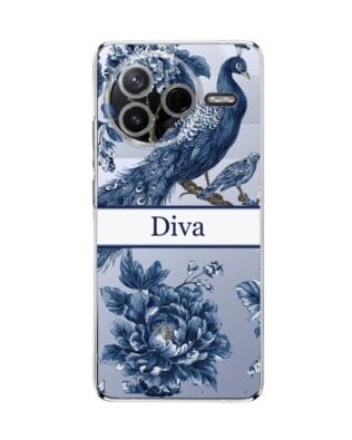 Etui do Xiaomi POCO F7 Pro przeźroczyste, silikonowe Flexi, Mystic, Diva Peacock