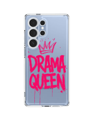 Etui do Samsung Galaxy S25 Ultra przeźroczyste, silikonowe Flexi, Positive Vibes, Drama Queen