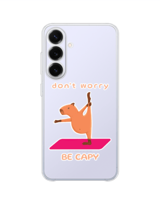 Etui do Samsung Galaxy S25 FE przeźroczyste, silikonowe Flexi, kapibara