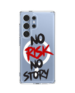 Etui do Samsung Galaxy S25 Ultra z MagSafe przeźroczyste, silikonowe Flexi, Positive Vibes, No Risk No Story