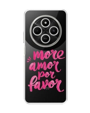 Etui do Xiaomi POCO C75 przeźroczyste, silikonowe Flexi, Positive Vibes, More amore per favore