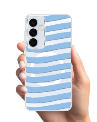 Etui do Samsung Galaxy A35 5G z MagSafe przeźroczyste, silikonowe Flexi, fale morskie