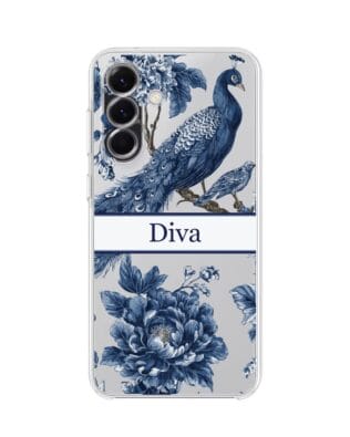 Etui do Samsung Galaxy A56 5G przeźroczyste, silikonowe Flexi, Mystic, Diva Peacock