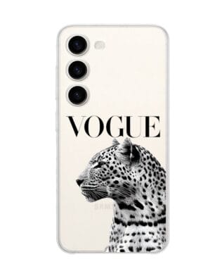 Etui do Samsung Galaxy S23 Plus przeźroczyste, silikonowe Flexi, Positive Vibes, Tygrys Vogue