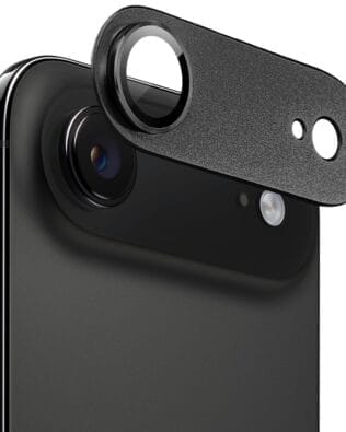 Metalowa osłona na cały aparat z wbudowanymi szkłami do iPhone Air, czarna