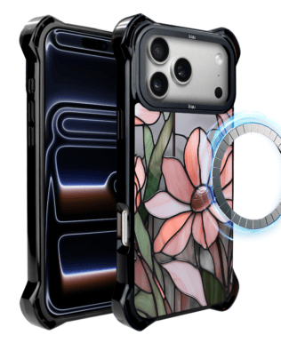 Etui do iPhone 17 Pro Max IBIZU DropGuard Ultra z MagSafe, Barwy Szkła, Różowa magnolia