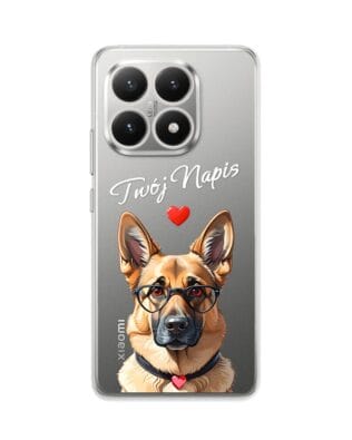 Etui do Xiaomi 15T przeźroczyste, silikonowe Flexi, Puppy Love, pies rasy Owczarek Niemiecki