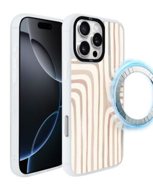 Etui do iPhone 16 Pro IBIZU DropGuard Matt z MagSafe, Boho, Piaskowy labirynt