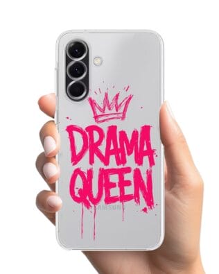 Etui do Samsung Galaxy A56 5G przeźroczyste, silikonowe Flexi, Positive Vibes, Drama Queen