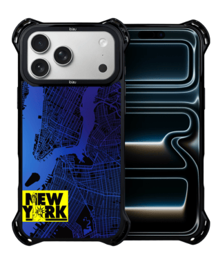 Etui do iPhone 17 Pro IBIZU DropGuard Ultra z MagSafe, mapy świata, New York