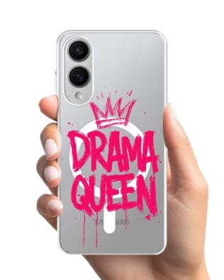 Etui do Samsung Galaxy S25 Edge z MagSafe przeźroczyste, silikonowe Flexi, Positive Vibes, Drama Queen