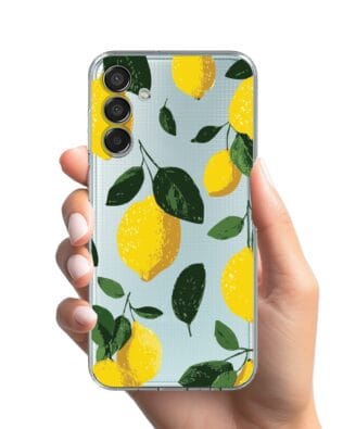 Etui do Samsung Galaxy M15 5G przeźroczyste, silikonowe Flexi, Italian Summer, Cytrynowe