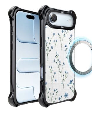 Etui do iPhone Air IBIZU DropGuard Ultra z MagSafe, Pastel Bloom, Niebieski sen