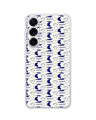 Etui do Samsung Galaxy S25 FE przeźroczyste, silikonowe Flexi, Summer Patterns, pływające rybki