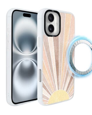 Etui do iPhone 16 IBIZU DropGuard Matt z MagSafe, Boho, Wschód słońca