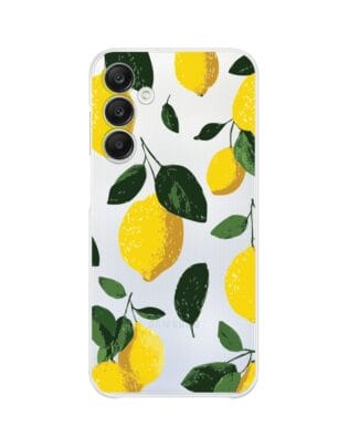 Etui do Samsung Galaxy A25 5G przeźroczyste, silikonowe Flexi, Italian Summer, Cytrynowe