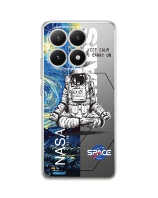 Etui do Xiaomi 15T przeźroczyste, silikonowe Flexi, keep calm in Cosmos