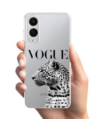 Etui do Samsung Galaxy S25 Edge przeźroczyste, silikonowe Flexi, Positive Vibes, Tygrys Vogue