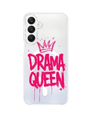 Etui do Samsung Galaxy A25 5G z MagSafe przeźroczyste, silikonowe Flexi, Positive Vibes, Drama Queen