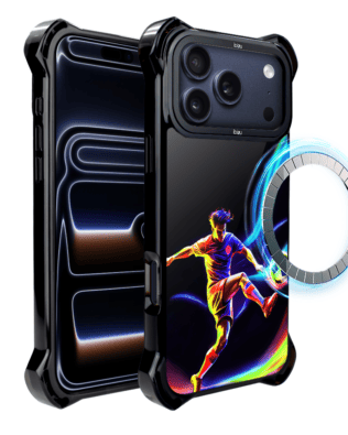 Etui do iPhone 17 Pro IBIZU DropGuard Ultra z MagSafe, #ElectroMove, W rytmie piłki nożnej