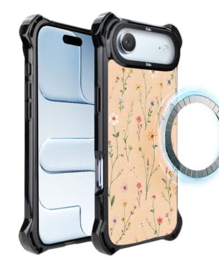 Etui do iPhone Air IBIZU DropGuard Ultra z MagSafe, Pastel Bloom, Koralowa łąka