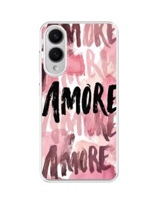 Etui do Samsung Galaxy S25 Edge z MagSafe przeźroczyste, silikonowe Flexi, Positive Vibes, Amore Amore