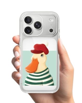 Etui do iPhone 17 Pro Max przeźroczyste, silikonowe Flexi, kaczuszka