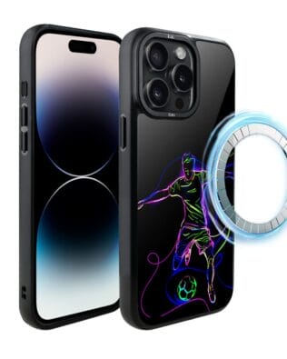Etui do iPhone 14 Pro Max IBIZU DropGuard Matt z MagSafe, #ElectroMove, Moc footballu
