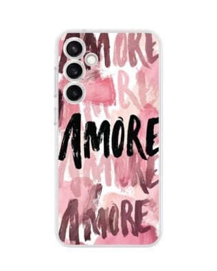 Etui do Samsung Galaxy S23 przeźroczyste, silikonowe Flexi, Positive Vibes, Amore Amore