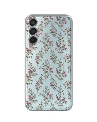 Etui do Samsung Galaxy M15 5G przeźroczyste, silikonowe Flexi, Mini Patterns, Różyczki