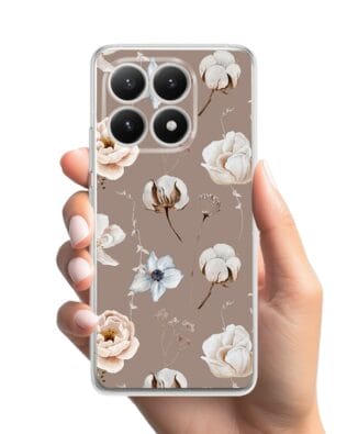 Etui do Xiaomi 15T przeźroczyste, silikonowe Flexi, Summer Patterns, akwarelowe kwiatki