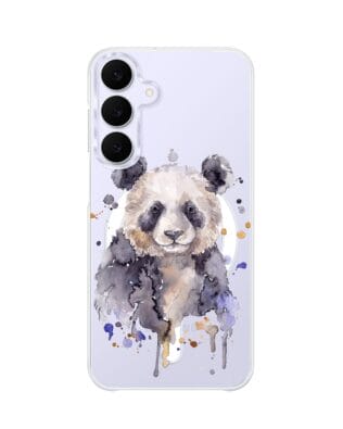 Etui do Samsung Galaxy S25 FE z MagSafe przeźroczyste, silikonowe Flexi, Akwarelowe Zoo, Panda