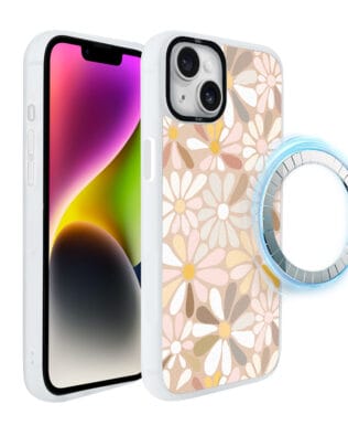 Etui do iPhone 14 Plus IBIZU DropGuard Matt z MagSafe, Boho, Kwiaty vintage
