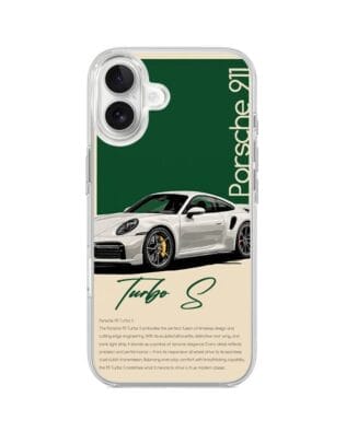 Etui do iPhone 17 z MagSafe przeźroczyste, silikonowe Flexi, Szybkie Auta, Elegancja 911