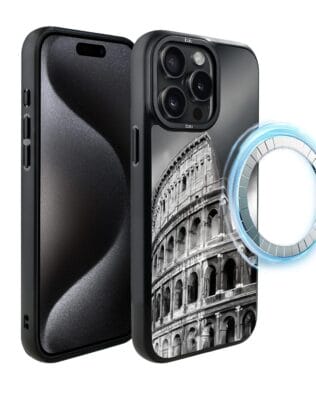 Etui do iPhone 15 Pro Max IBIZU DropGuard Matt z MagSafe, Noir City, Koloseum